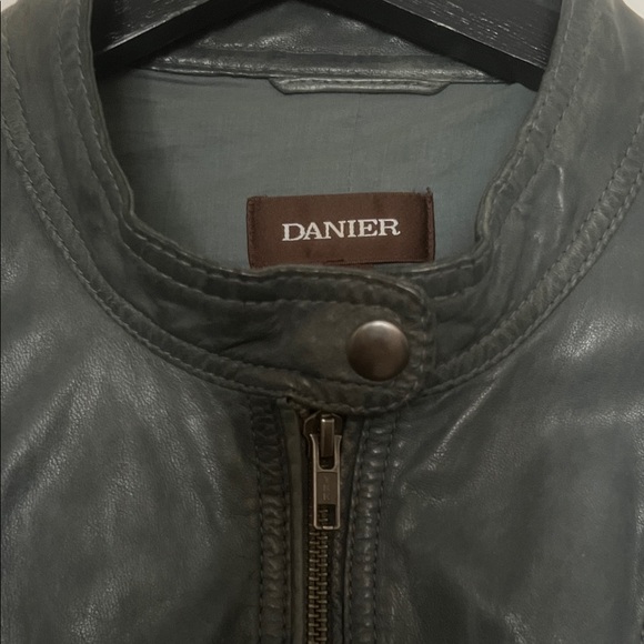 Danier Vintage Grey Leather Jacket - Picture 2 of 5